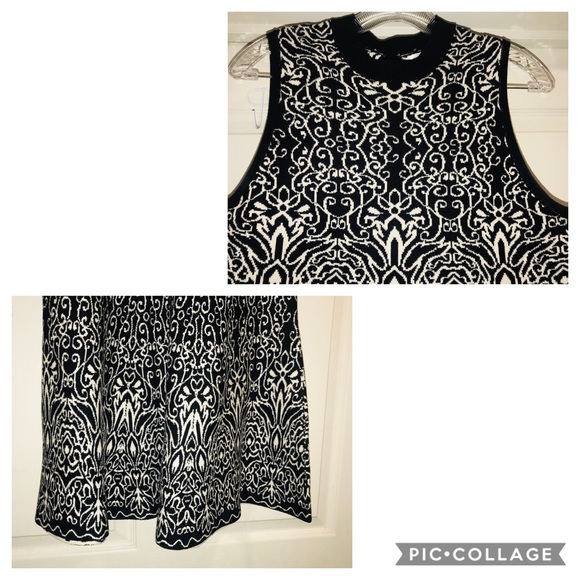 🖤Black white women short sleeve winter warm dress - Picture 4 of 8